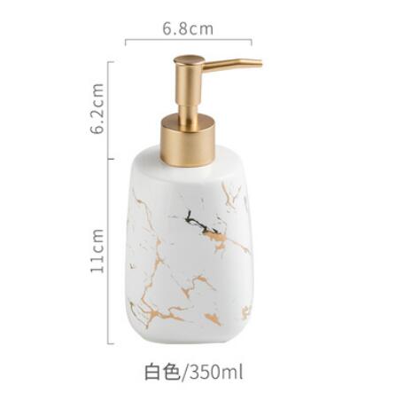 Ceramic Glossy Marble Bathroom Set - Delightful Decor