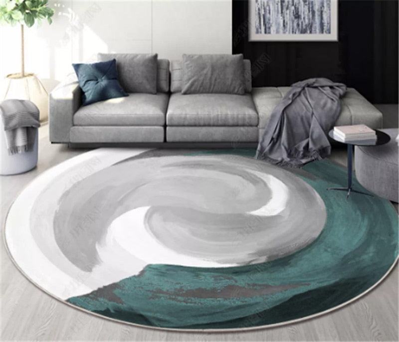 Nordic Geometric Round Carpet - Delightful Decor