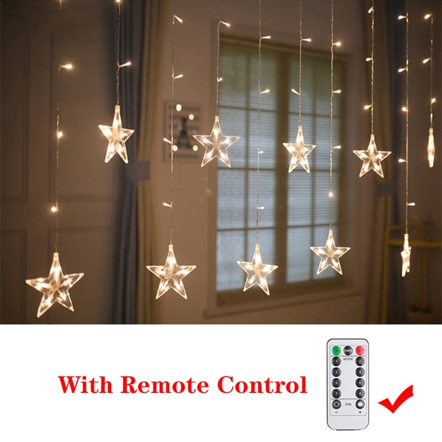 Christmas Decor String Garland Curtain Light - Delightful Decor