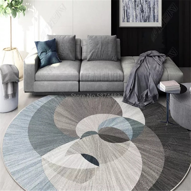 Nordic Geometric Round Carpet - Delightful Decor