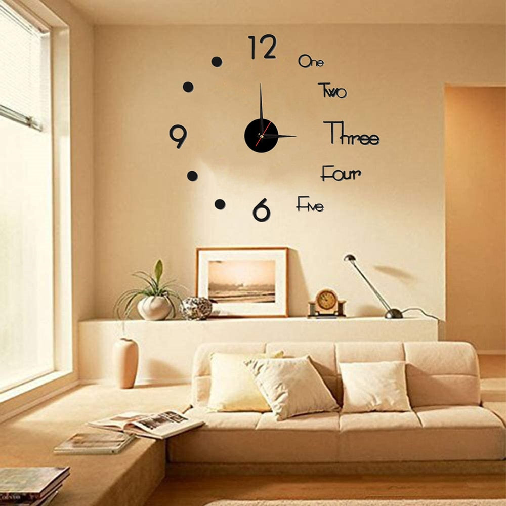 3D Wall Clock Luminous Frameless - Delightful Decor