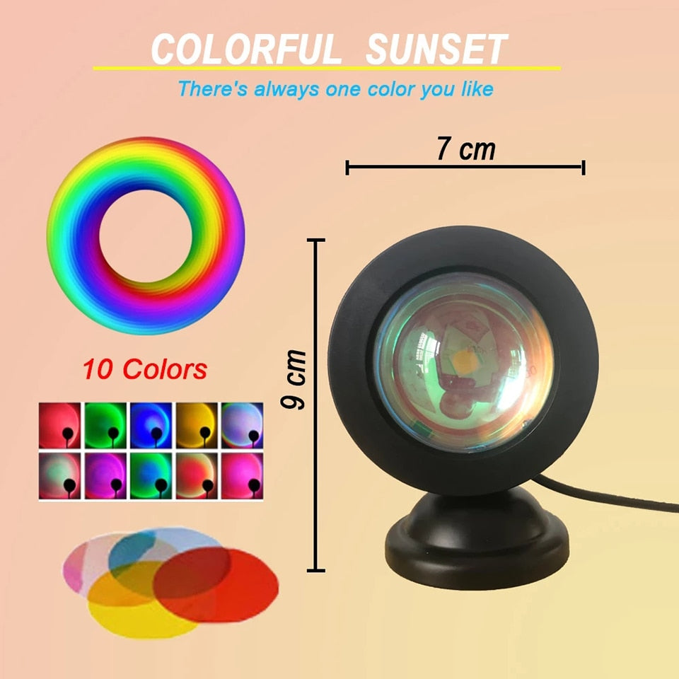 Mini USB Sunset Led Projector - Delightful Decor