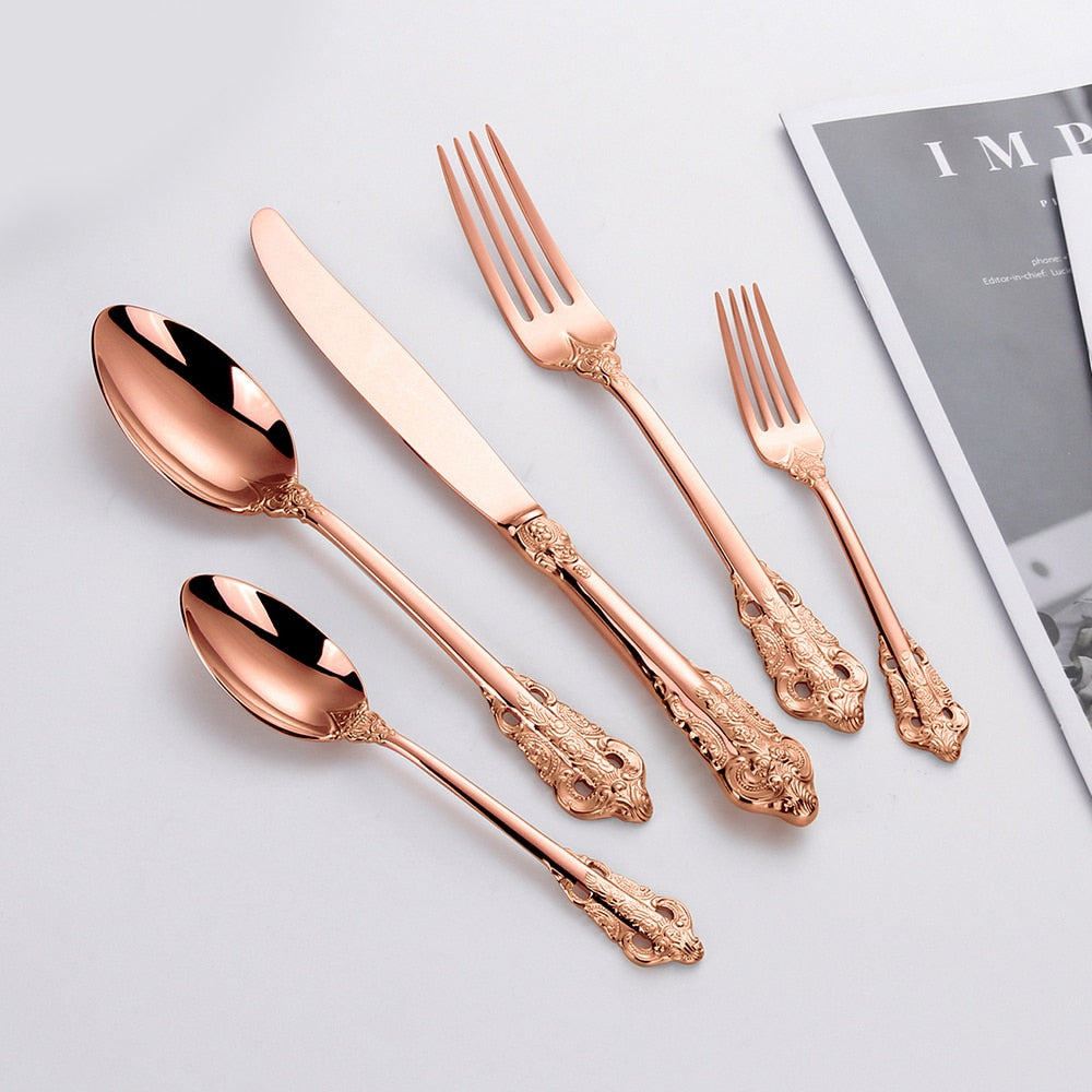 Gold Plated Luxury Cutlery Set - Delightful Decor