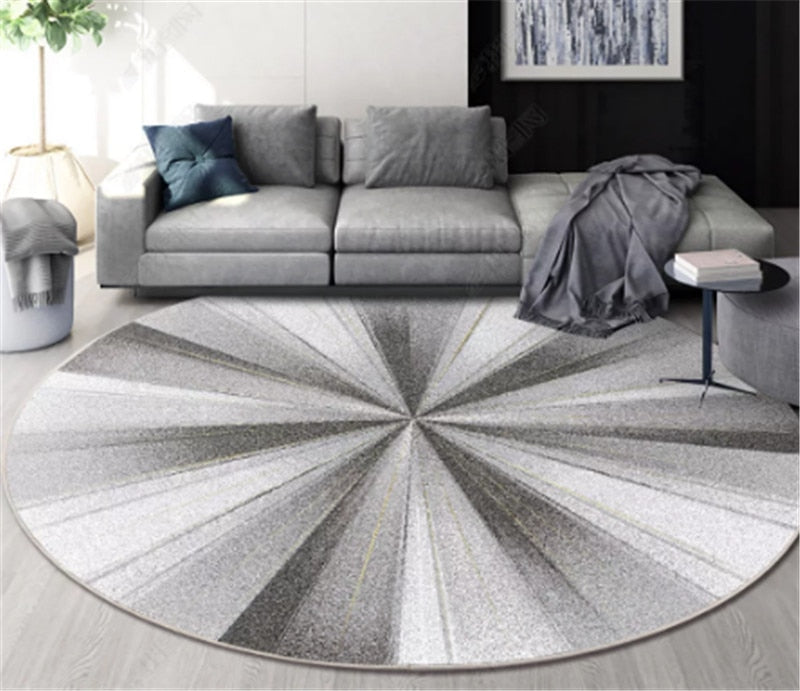 Nordic Geometric Round Carpet - Delightful Decor