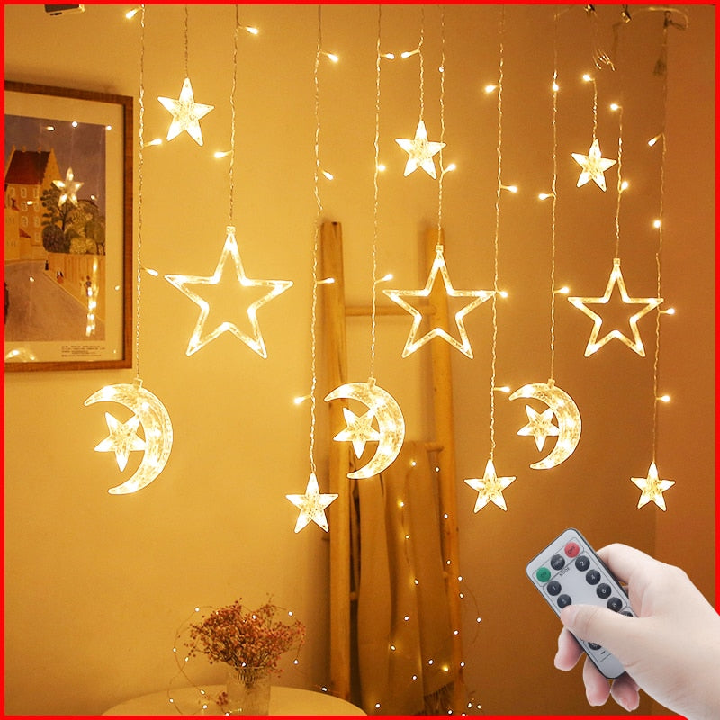 Christmas Decor String Garland Curtain Light - Delightful Decor