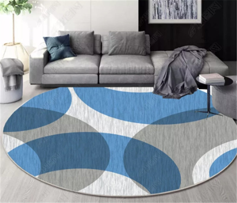 Nordic Geometric Round Carpet - Delightful Decor