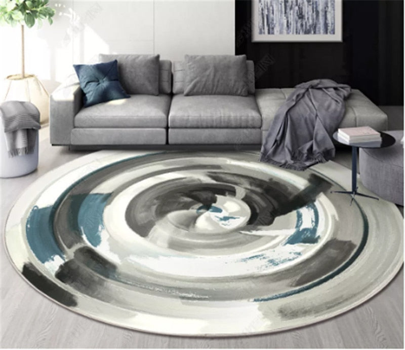 Nordic Geometric Round Carpet - Delightful Decor