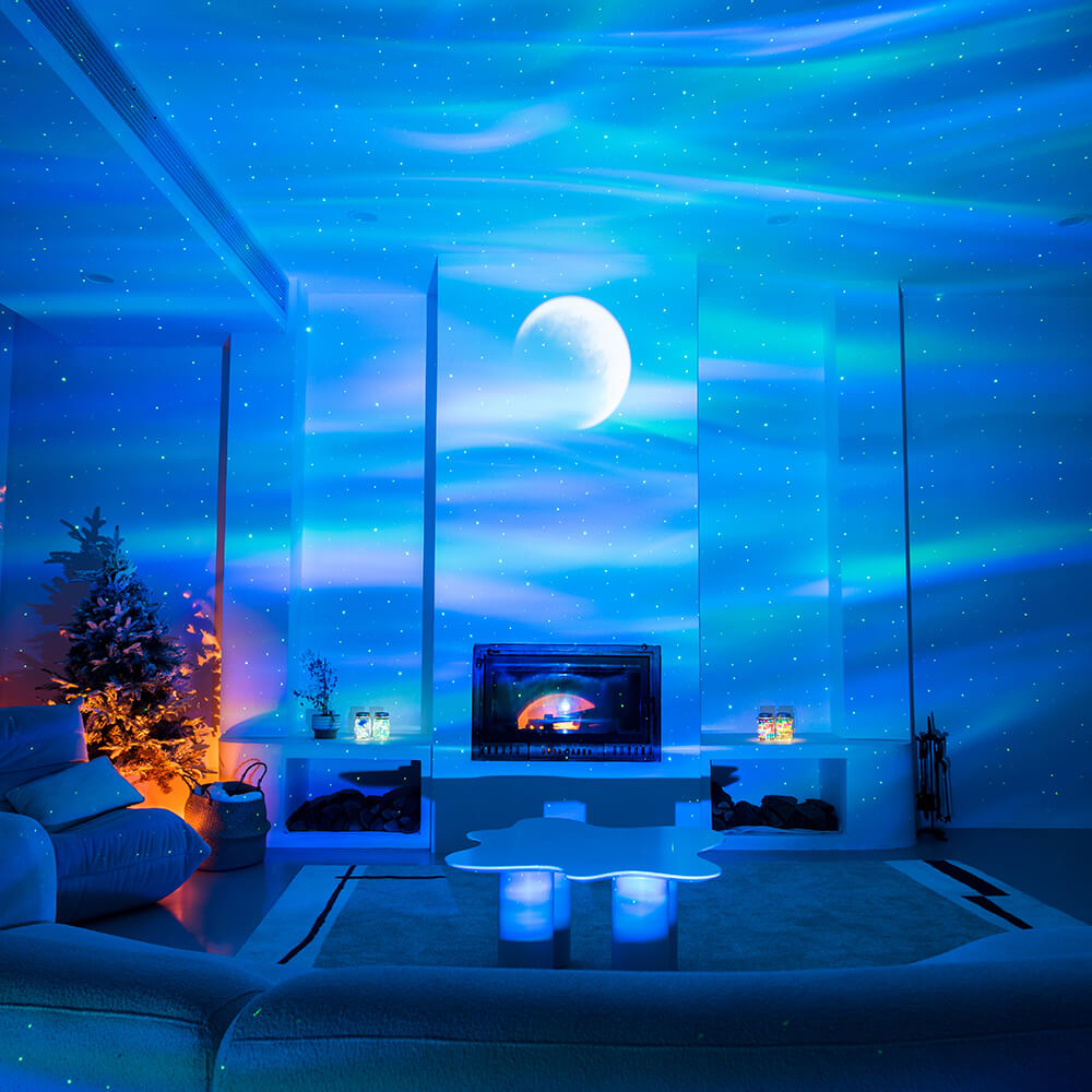 Led Aurora Moon Galaxy Night Light - Delightful Decor