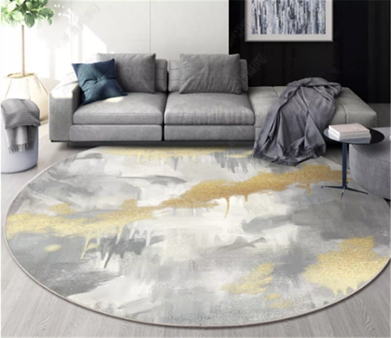 Nordic Geometric Round Carpet - Delightful Decor