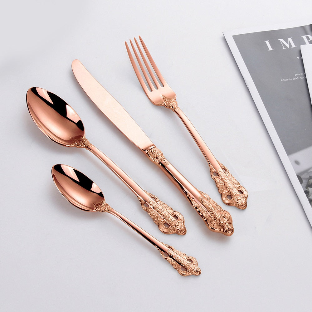 Gold Plated Luxury Cutlery Set - Delightful Decor