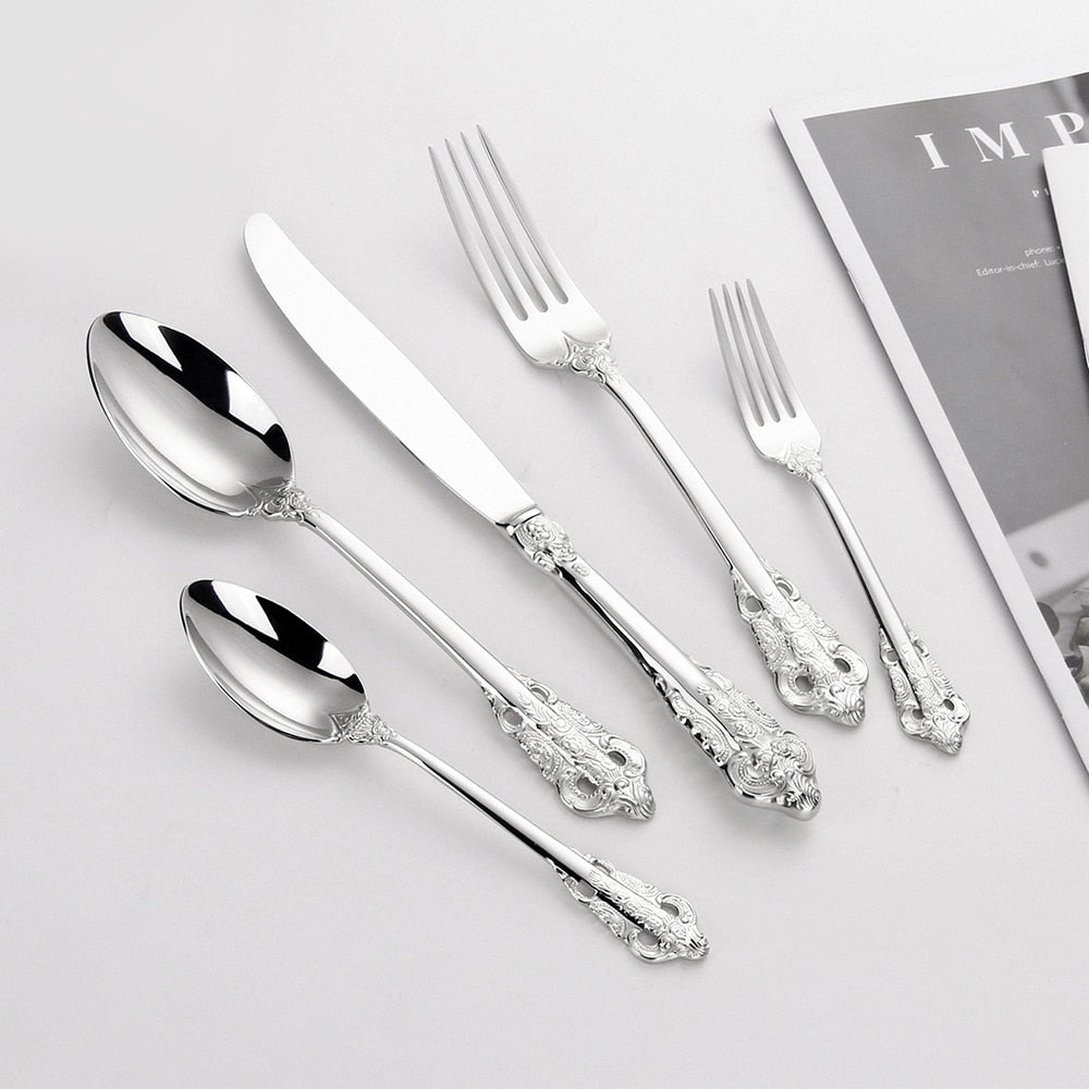 Gold Plated Luxury Cutlery Set - Delightful Decor