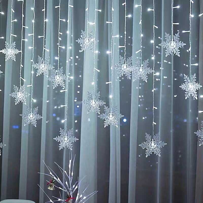 3.5M Christmas Snowflake Curtain Led Light - Delightful Decor