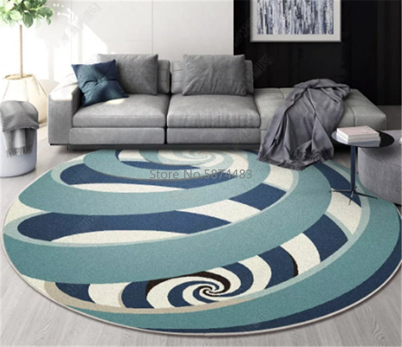 Nordic Geometric Round Carpet - Delightful Decor