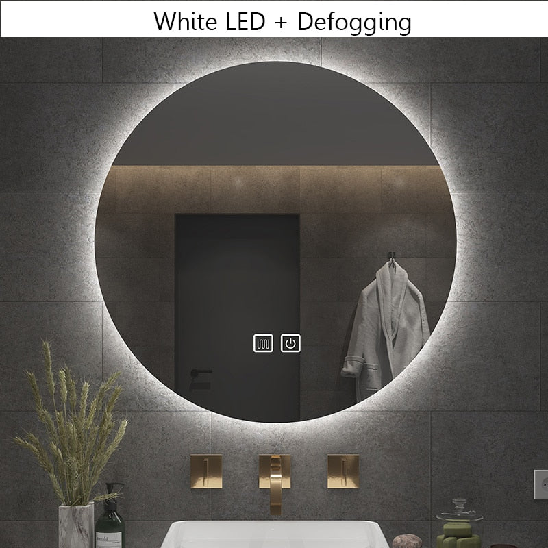 Round Smart LED Bathroom Mirror - Delightful Decor