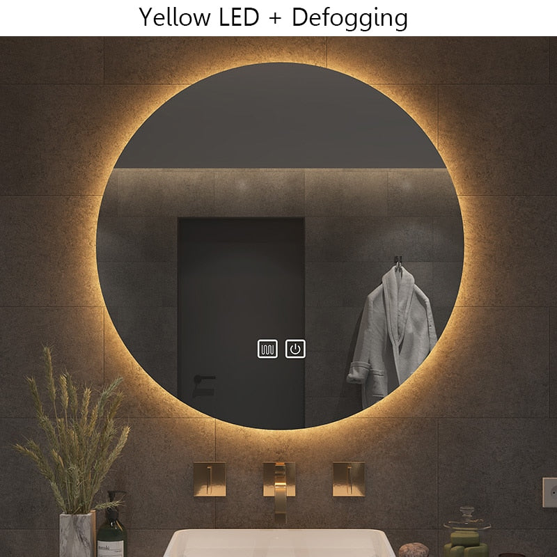 Round Smart LED Bathroom Mirror - Delightful Decor